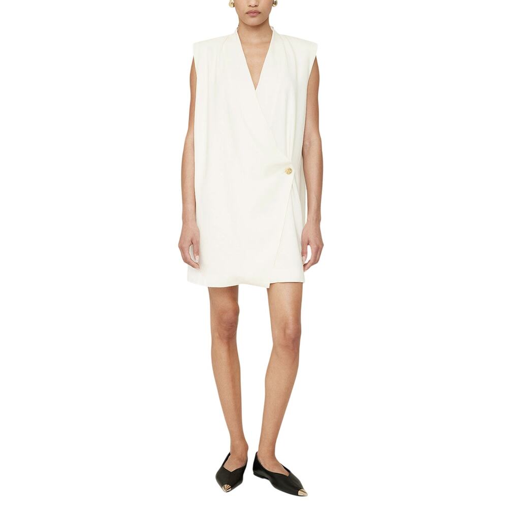 Anine Bing Draped Beige Venice Mini Size S Dress